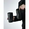 Vaso de Vidrio Negro Mate de Gama Alta Asimétrico Elegante para el Hogar Vaso de Bebida de Alto Valor Vaso para Jugos
