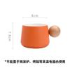 Conjunto Criativo de Xícara e Pires de Café Cor Macaron Caneca de Cerâmica com Alça de Madeira para Casa Copo de Água Presente