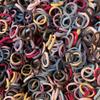 Um tom best-seller 100 sacos de alta elasticidade corda de cabelo sem costura elástico elástico das mulheres toalha de cabelo anel amarrar corda