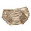Pantaletas de Encaje Sexy con Doble Lazo Pure Desire para Mujer, Calzones Dulces de Malla Huecos de Cintura Baja 1104
