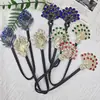 Pinza de pavo real retro de alta gama para mujer, herramienta para moño alto de flor en la parte posterior de la cabeza, clip de torsión para moño perezoso, accesorio para el cabello