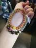 Transmisión en vivo súper ventas elegante y fragante esmalte color gris sándalo natural jade Hetian pulsera estilo nacional pulsera de jade antiguo cera de abeja