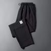 Pantalones de Lino Seda de Hielo para Hombre Marca de Moda Nueve Puntos Sueltos Talla Extra Talla Extra Casual Pantalones Deportivos Verano Delgados