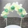 Decoração de bolo de asas de pena de anjo, lindo cartão de bolo de aniversário, acessórios de encaixe para mesa de sobremesas de festa de casamento