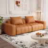 Sofá Puf Pixel Estilo Moderno Casual Color Crema para Más de 3 Personas, Sala de Estar Personalizable Casa de Alquiler Persona Soltera