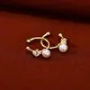 Brincos ear cuff laterais de pérola para mulheres, modernos, luxo leve, design de nicho, estilo minimalista do Instagram, acessórios de orelha elegantes