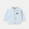 Casaco de Tricô Outono e Inverno para Bebê com Forro de Lã Quente Top Primavera e Outono Cardigã para Bebê Roupas de Outono e Inverno Estilo Western para Crianças