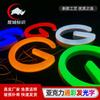 Nuevo LED de alto brillo palabra luminosa acrílico color transparente impresión 3D acero inoxidable palabra luminosa de neón mostrador palabra de cristal