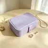 Caja de joyería antioxidante de fábrica, caja de embalaje para accesorios de cuero, caja de almacenamiento para anillos, pendientes, pulseras con personalización de logotipo