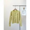 Nuevo Cardigan de Punto Coreano Estilo Dulce con Bordado de Lazo y Textura de Cáñamo, Manga Larga, Suéter Rosa para Mujer 2024