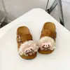 Lindas chanclas cerradas estilo Birkenstock de suela gruesa para niñas, nuevos mocasines casuales retro de otoño 2026