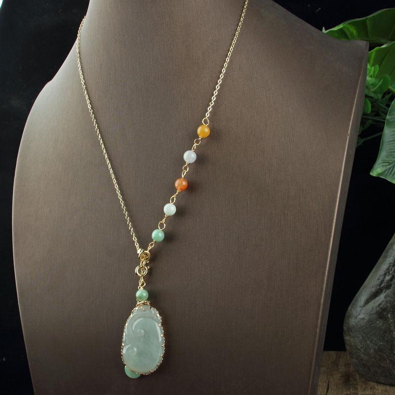 玉髓镶嵌吊坠1837