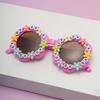 Moda Estilo Coreano 2024 Nuevas Gafas de Sol Flip para Niños Distintivas DIY Niños Lindas Niñas Letra Flores