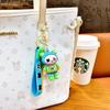 Chaveiro de urso galvanizado criativo novo pingente pequeno fofo para mochila escolar chaveiro de carro máquina de pegar brindes pequenos suprimento