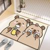 Alfombrilla de baño Kapibala, absorbente de agua, antideslizante, con diatomeas