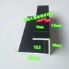 Perfil de aleación de aluminio tiras decorativas pintura negra lado desigual ranura de aluminio en forma de U letrero colgante marco de paquete ranura para marco mm