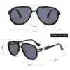 3552 Óculos de Sol de Metal com Lente Dupla Óculos de Sol Comércio Eletrônico Transfronteiriço Exportação Amazon Uv400 Tendência de Moda Pc