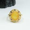 Anillo de Ámbar Natural Guan Yu Anillo de Dedo Cera de Miel Joyería Femenina Fábrica Venta al por Mayor y Entrega S3122001