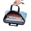 Bolsa para documentos bolsa para documentos portátil lona estudiante clase de maquillaje multicapa A4 cremallera material maletín bolsa para conferencias bolsa para exámenes