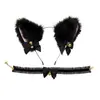 Diadema con Orejas de Gato para Cosplay Joyería de Cola de Gato Hecha a Mano Lindo Accesorios para el Cabello de Chica Gato Orejas de Animal Set de Accesorios de Cola de Animal