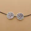 Nuevos Accesorios de Plata de Ley S925 Muestra Cuentas Hongtu Plata Tailandesa Cuentas Planas diy Pulsera Hecha a Mano para Hombre Accesorios
