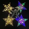 Fio de luz LED para topo de árvore de Natal com caixa de bateria em formato de estrela, decoração de fio de cobre para uma atmosfera aconchegante, luz piscante criativa de estrela de cinco pontas para o topo