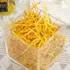 Caixa de doces de papel fino e grosso com fio de ouro, caixa de presente, caixa de cosméticos, enchimento decorativo de palha de ráfia, nova de fábrica