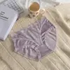 Lencería Sexy de Lujo Ligero para Mujer, Cintura Media-Alta, Satén Suave Puro, Sin Costuras, Refuerzo 100% Algodón, Transpirable y Ligero, Encaje, Bragas para Mujer