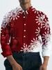 Nueva camisa de manga larga con cuello digital 3D impresa, exclusiva de Amazon para Navidad