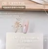 Dicas de Unhas Zircon Zm Novas Ultra Brilhantes Transparentes Cor Champagne para Nail Art com Mini Strass Amarelo Champagne Transparente Acessórios de Unhas