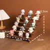 Suporte de Exibição de Bonecas em Estoque Mais Vendido, Prateleira de Mesa para Armazenamento de Pequenos Enfeites, Estante Escada para Exibição de Brinquedos Colecionáveis