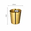 Nuevo Cubo de Champagne Elegante Cubo de Hielo de Acero Inoxidable Cubo Grande Comercial para Enfriar Vino Bar Ktv Cubo de Hielo para Vino