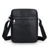 Bolso cruzado vertical para hombre, Piel sintética, Cremallera metálica