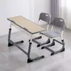 Escritorios y sillas de entrenamiento de altura ajustable para estudiantes de primaria y secundaria, escritorios de plástico para escribir, escritorios infantiles gruesos en forma de C