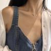 Japonês e coreano estilo S925 prata atacado arroz feijão clavícula cadeia mulheres Água Castanha Contas frescas bonito moda joias mulheres