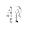 Pendientes Únicos de Borla con Estrella de Cinco Puntas Microincrustada de Circonita, de Moda y Versátiles, Pendientes de Estrella de Nicho de Gama Alta