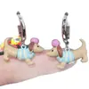 Brincos de Urso Amorosos para Outono e Inverno para Mulheres, Fofos e Doces, Versáteis, Galvanoplastia Ecológica, Atacado de Acessórios Yiwu