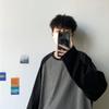 Camiseta Larga de Moda 2026 para Hombre, Estilo Coreano, Top Holgado Ins Harajuku de Moda, Camiseta Base Versátil Estilo Hong Kong
