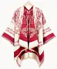 Estilo Novo 2026 Primavera e Outono Padrão Flor de Corrente Lenço Dividido Estilo Europeu e Americano Cachecol Manto Quente Versátil Estiloso de Falso Cashmere