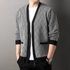 Suéter con Cremallera YINGAO Jacquard de Diamantes para Hombre Otoño Nuevo Cárdigan Vintage Chaqueta de Moda para Hombre