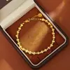 Nuevo Pulsera de Cuentas Cepilladas Estilo Chino, Mismo Estilo que las Joyerías de Oro, Pulsera de Oro Arena Molido Método Antiguo, Sensación de Joyería de Moda Vintage