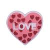 Lindo Día de San Valentín PVC plástico blando epoxi removible rosa hebilla decorativa zapatos con agujeros flor hebilla para zapato accesorios DIY transfronterizos