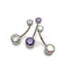 F136 Titanio Cúbico de Zirconia Cilíndrico Anillo para Ombligo Fabricante Transfronterizo Aleación de Titanio G23 Joyería para Perforación Corporal Uña para Ombligo