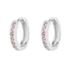 Pendientes de Aro Pequeños Completamente Diamantados Ultra Brillantes Transfronterizos, Pendientes Minimalistas Versátiles Apilables, Clips para Orejas de Circonita Nicho para Mujeres