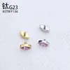 Brincos de Tarraxa G23 Liga de Titânio Novo Micro-Incrustado Zircônia Marquise 5A Para Orelha Osso Para Mulheres Moda Coreana Versátil Piercings de Lábio