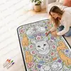 Manta com Desenho de Linha Mandala Artística Grafite Padrão Circular Boêmio DIY Colorir Cobertor para Sofá Atacado