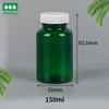 Atacado de fábrica 150ML garrafa plástica PET tampa metálica 38 cápsula comprimido comprimido de cálcio frasco para cuidados com a saúde