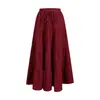 Saia midi plissada patchwork com cordão na cintura alta para mulheres, estilo suave, temperamento elegante, saia de bolo multicamadas