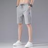 Pantalones Cortos Casuales de Seda de Hielo Delgados de Verano de Cinco Puntos para Hombre Pantalones Grandes Pantalones de Playa Ropa Exterior Pantalones de Caballo Pantalones Medios de Verano
