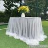 El Propietario de la Tienda Recomienda Decoraciones para Mesa de Postres y Mesa de Firma, Faldones de Mesa para Fiestas de Cumpleaños, y Faldones de Mesa de Gasa Abullonada para Bodas